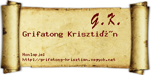 Grifatong Krisztián névjegykártya